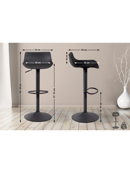 4 baarijakkaran setti Aveiro, musta 4 baarijakkaran setti Aveiro, musta