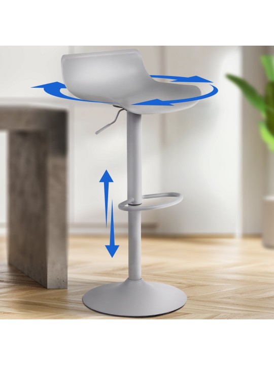 4 baarijakkaran setti Aveiro, harmaa