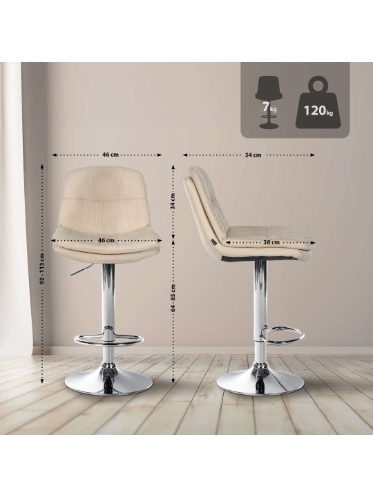 Baarijakkara Laurel kangas kromi, kermanvärinen