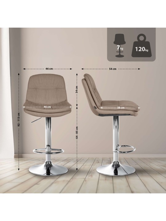 Baarijakkara Laurel kangas kromi, taupe