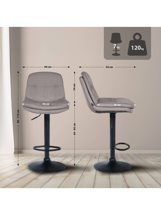 Baarijakkara Laurel kangas, harmaa Baarijakkara Laurel kangas, harmaa