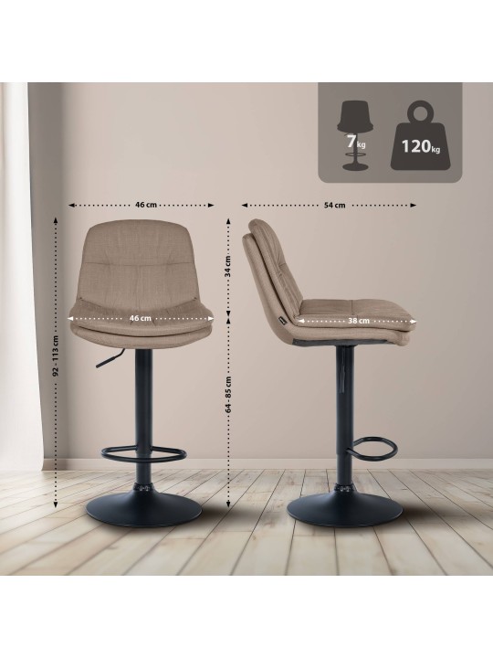 Baarijakkara Laurel kangas, taupe