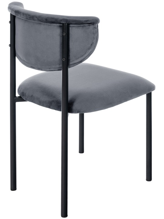 Gambell sametti vierailijatuoli, tummanharmaa