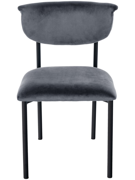 Gambell sametti vierailijatuoli, tummanharmaa
