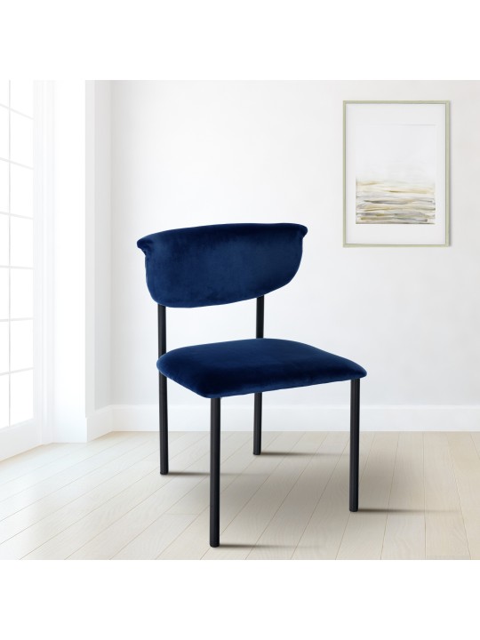 Gambell sametti vierailijatuoli, tummansininen