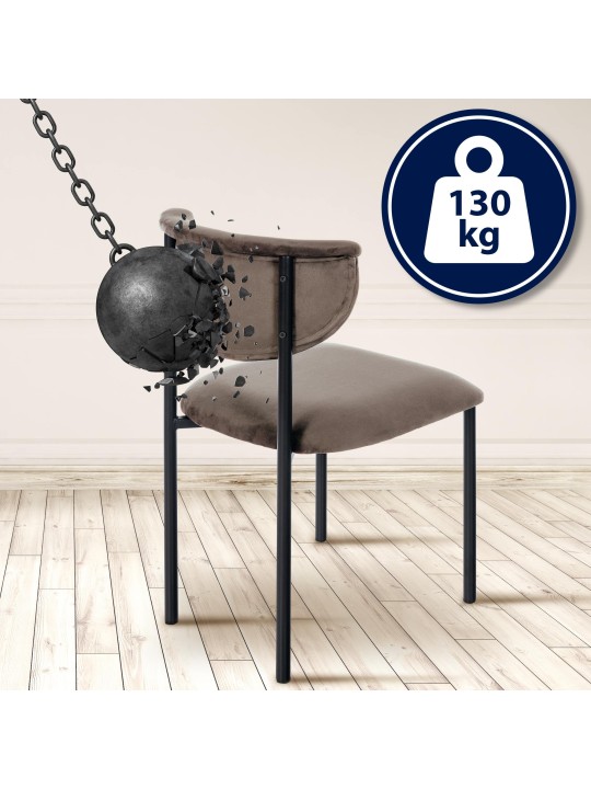 Gambell sametti vierailijatuoli, ruskea