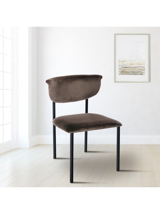 Gambell sametti vierailijatuoli, ruskea