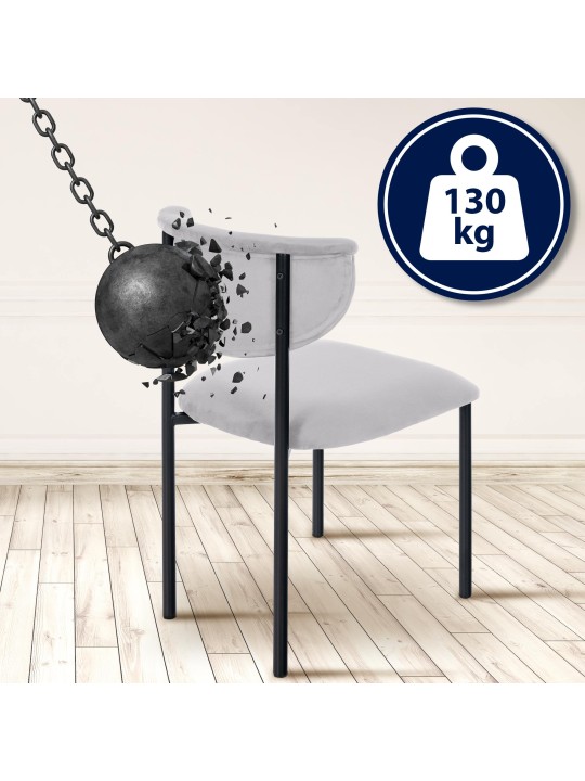 Gambell sametti vierailijatuoli, harmaa Gambell sametti vierailijatuoli, harmaa