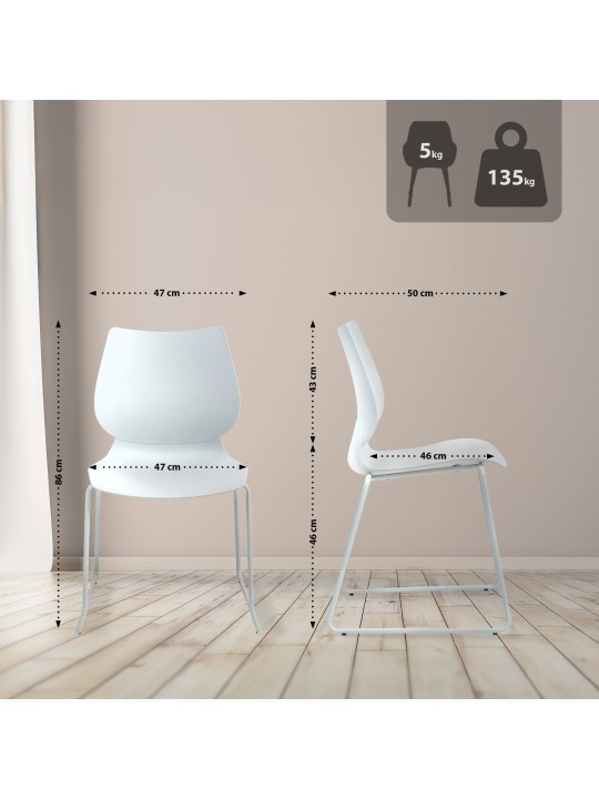 Houma tuoli, valkoinen