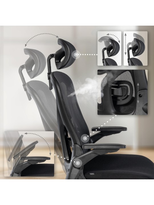 Roseburg työtuoli, musta