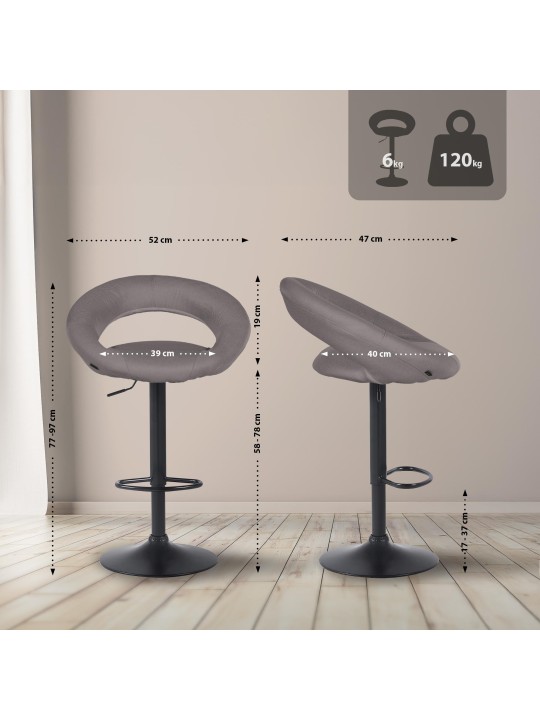 Baarijakkara Olinda kangas, harmaa