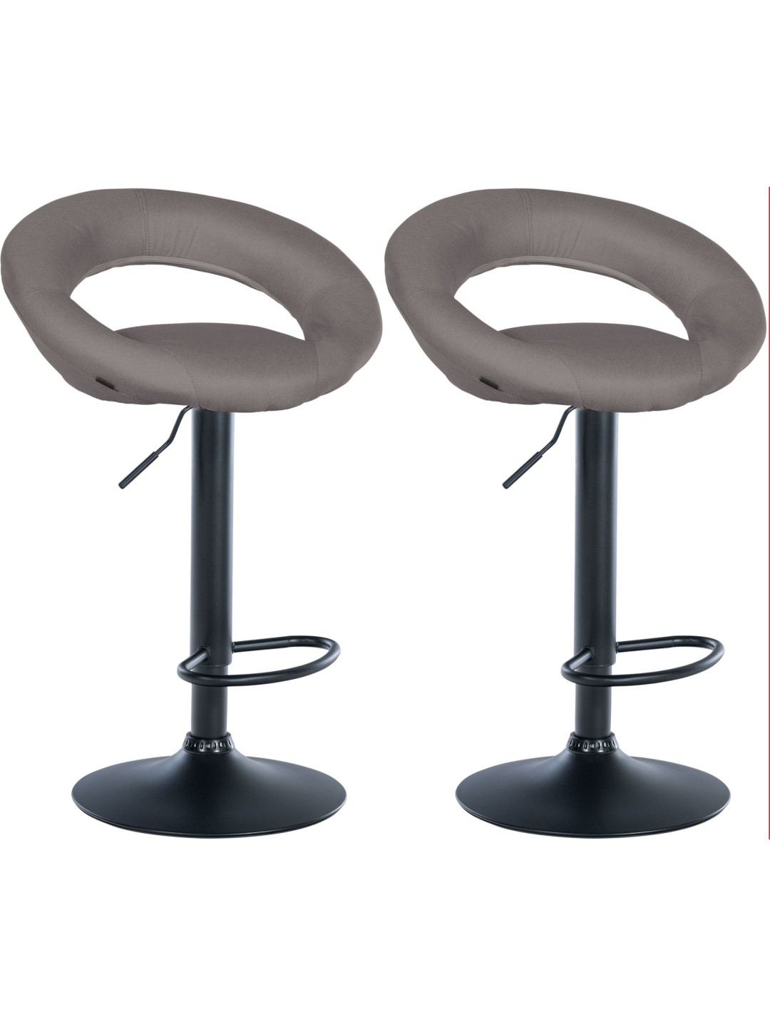 2 baarijakkaran setti Olinda kangasta, harmaa