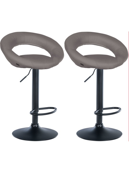 2 baarijakkaran setti Olinda kangasta, harmaa