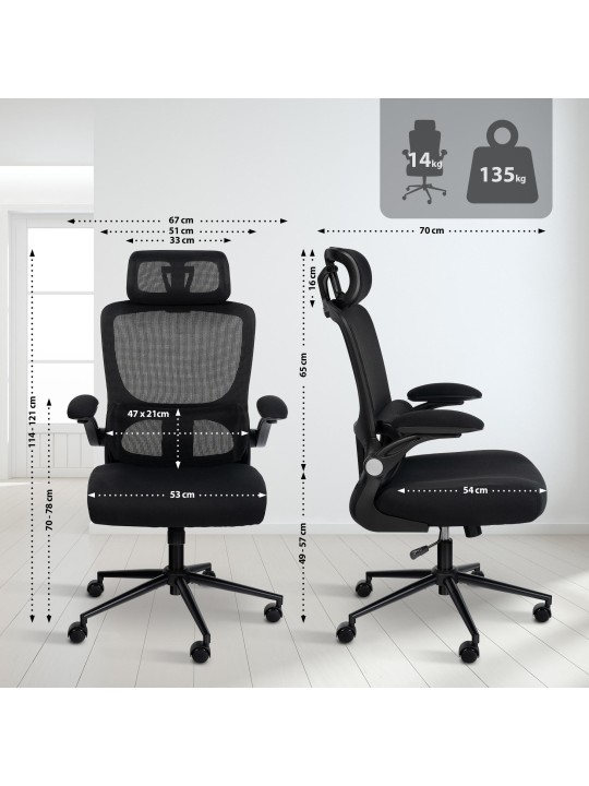 Newbergin työtuoli, musta