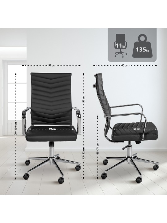 Canby keinonahkainen työtuoli, musta Canby keinonahkainen työtuoli, musta