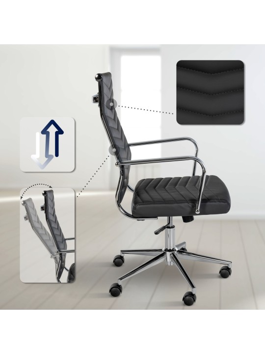 Canby keinonahkainen työtuoli, musta Canby keinonahkainen työtuoli, musta