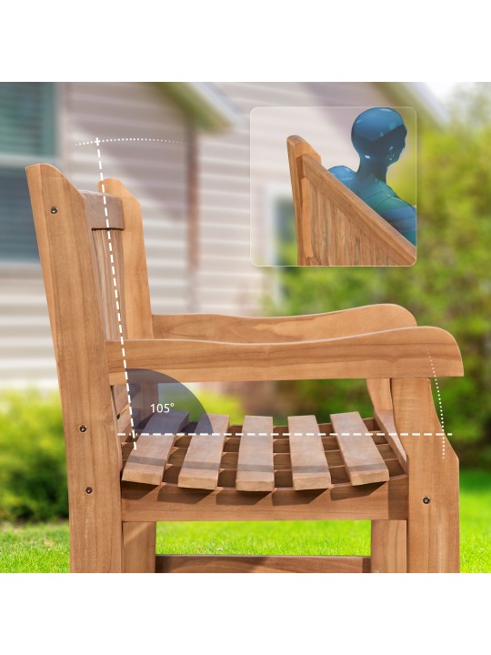 Tiikkipenkki Jackson V2 220 cm, tiikki