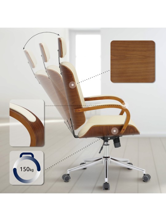 Dayton toimistotuoli, pähkinä/kermanvärinen