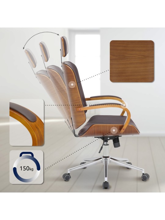 Dayton toimistotuoli, pähkinä/ruskea