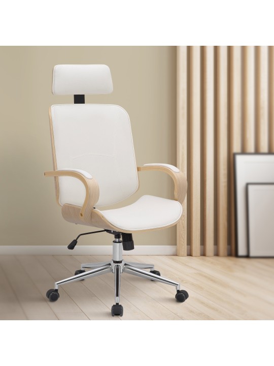 Dayton toimistotuoli, luonnonvärinen/valkoinen