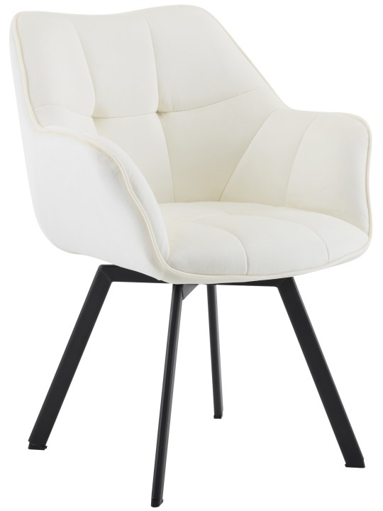 Jordi samettinen ruokapöydän tuoli, kermanvärinen