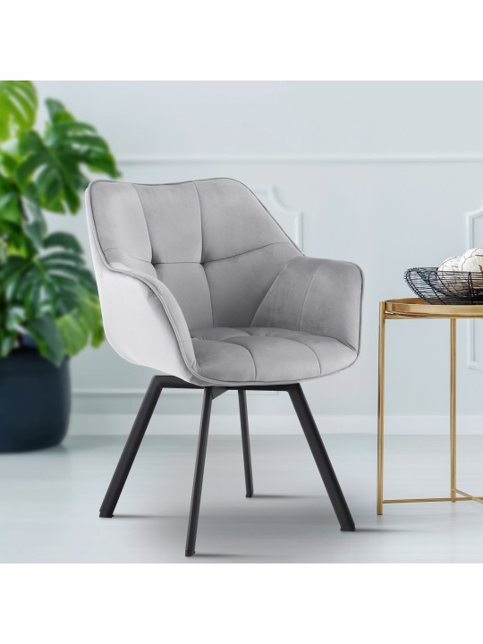 Jordi samettinen ruokapöydän tuoli, tummanharmaa