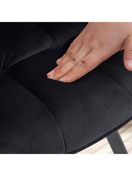 Jordi samettinen ruokapöydän tuoli, musta