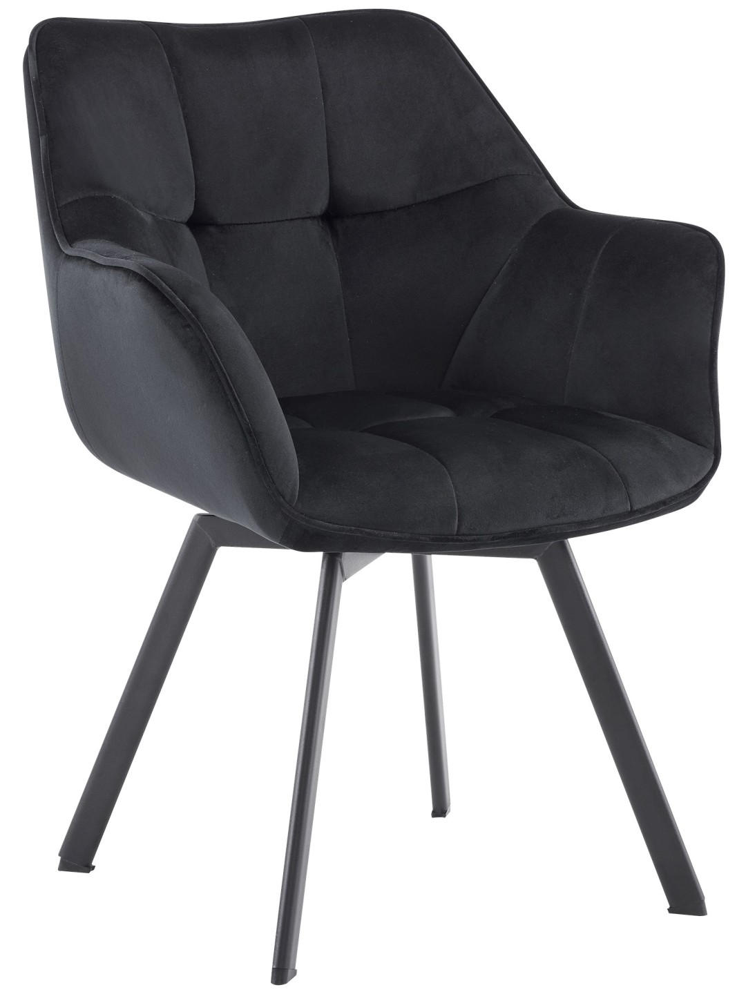 Jordi samettinen ruokapöydän tuoli, musta