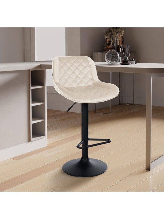 Baarijakkara Kasson samettia, kermanvärinen