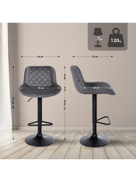 Baarijakkara Kasson samettia, tummanharmaa