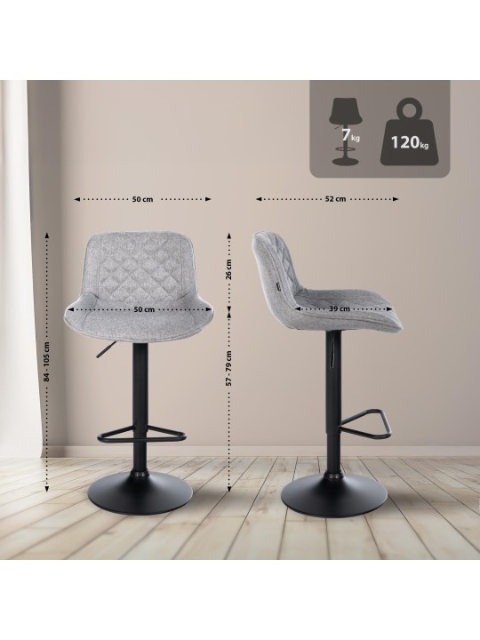 Baarijakkara Kasson kangas, harmaa