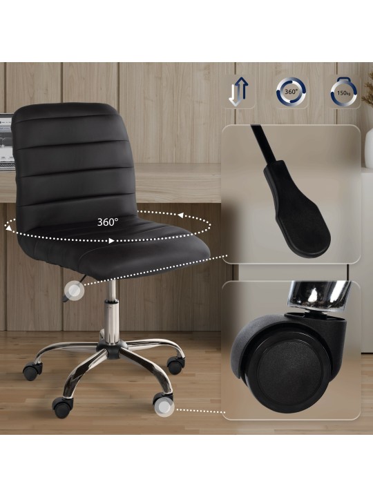 Työjakkara Redding keinonahkaa, ruskea