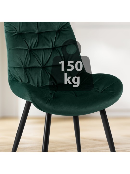 2 Rossford-ruokailutuolin sarja, vihreä 2 Rossford-ruokailutuolin sarja, vihreä