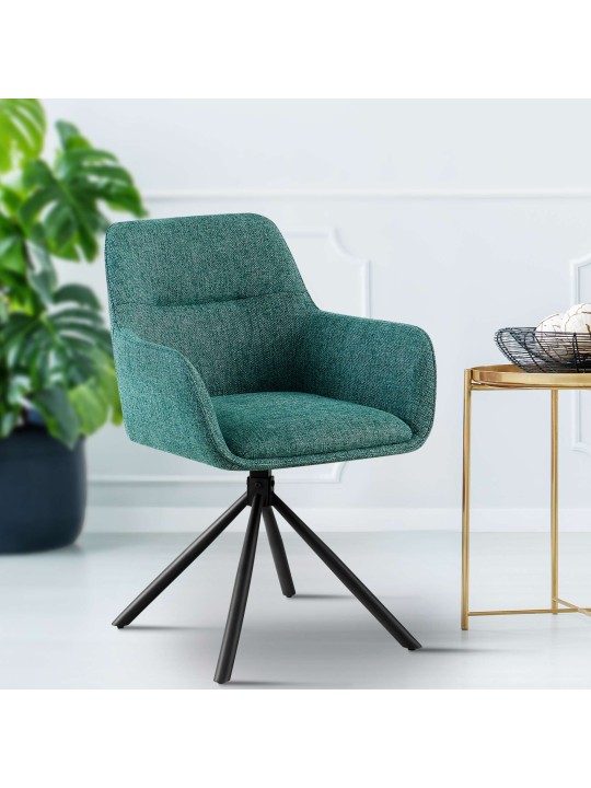 2 tuolin setti Tipton kangas, tummanvihreä