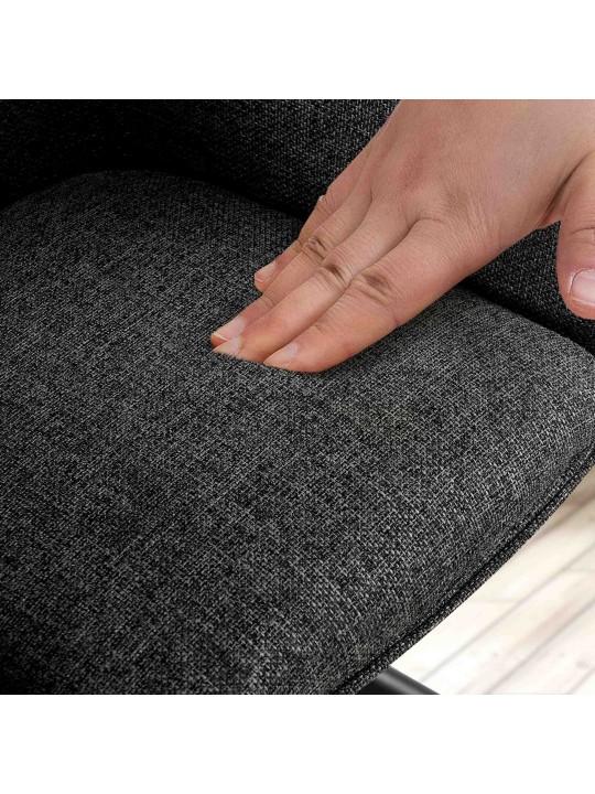 2 tuolin setti Tipton kangas, tummanharmaa