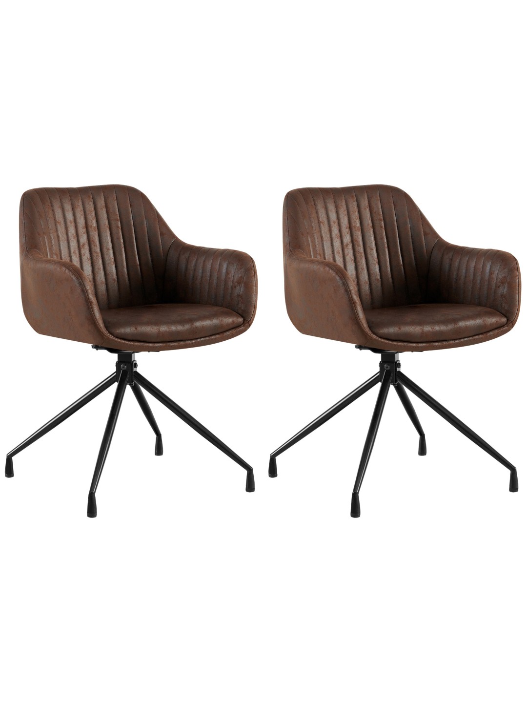 2 ruokapöydän tuolin setti Welby Vintage, tummanruskea