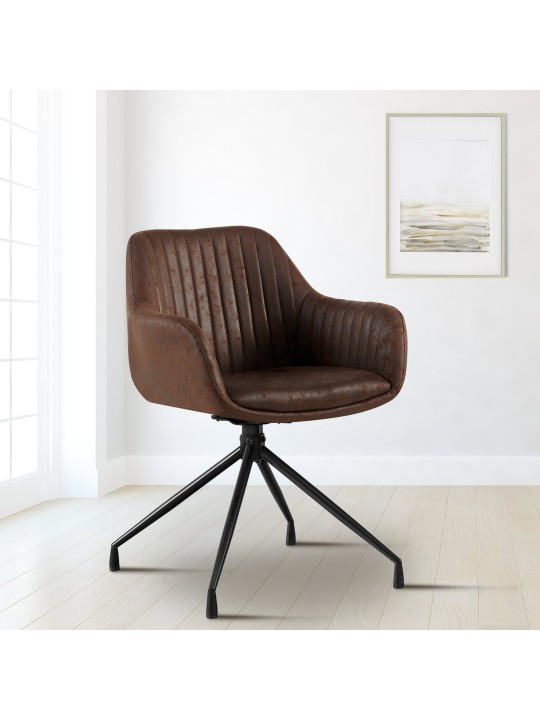 2 ruokapöydän tuolin setti Welby Vintage, tummanruskea