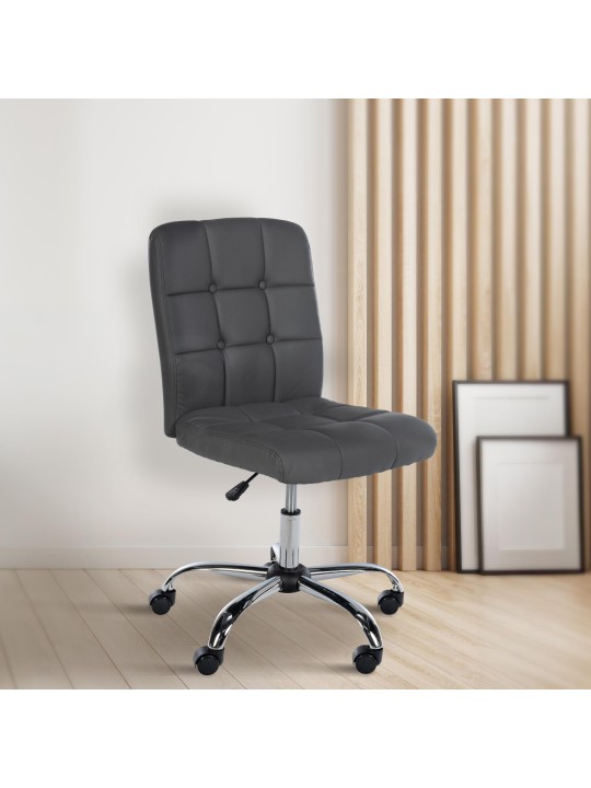 Työjakkara Trenton keinonahkaa, harmaa