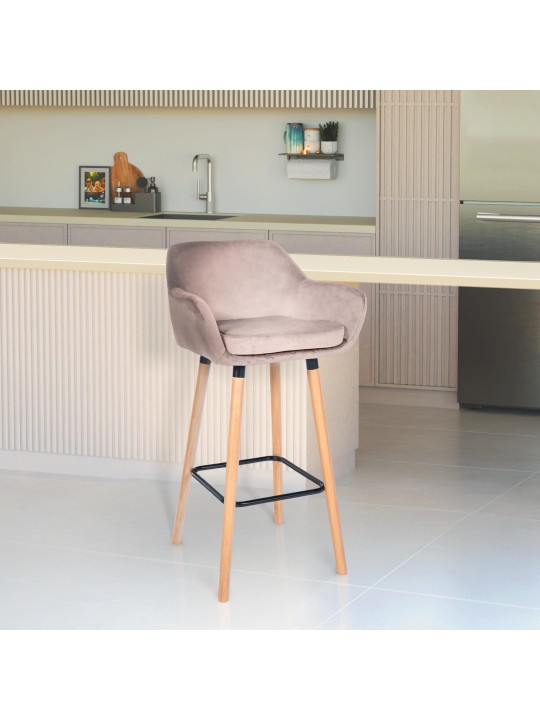 Baarijakkara Grant velvet, vaaleanharmaa