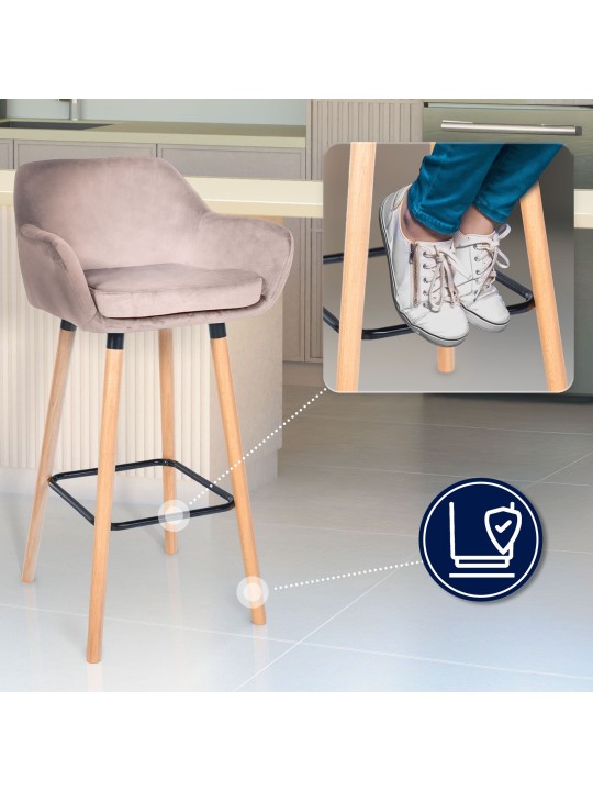 Baarijakkara Grant velvet, vaaleanharmaa