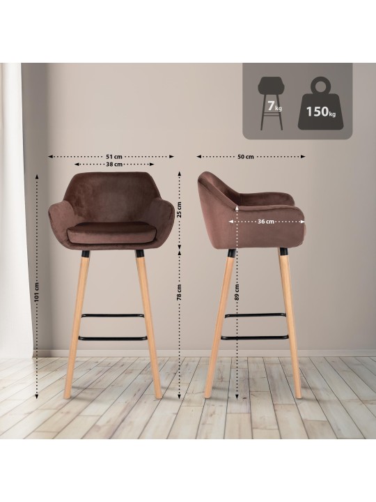 Baarijakkara Grant velvet, kahvi