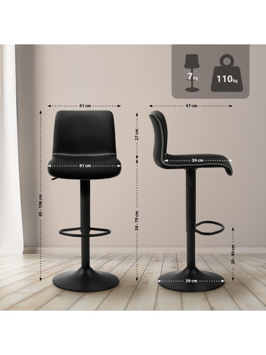 Baarijakkara Henchy keinonahka, musta