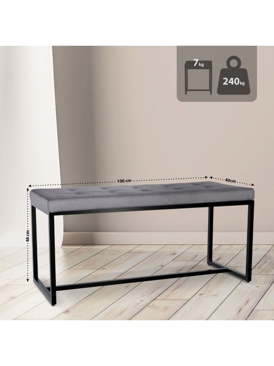 Penkki Barci B samettia, tummanharmaa