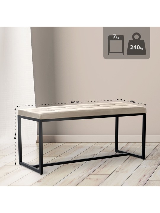 Penkki Barci B keinonahkaa, kermanvärinen