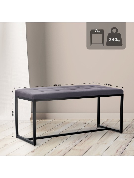 Penkki Barci B kangas, tummanharmaa