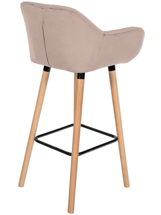 2 baarituolia Grant velvet, vaaleanharmaa