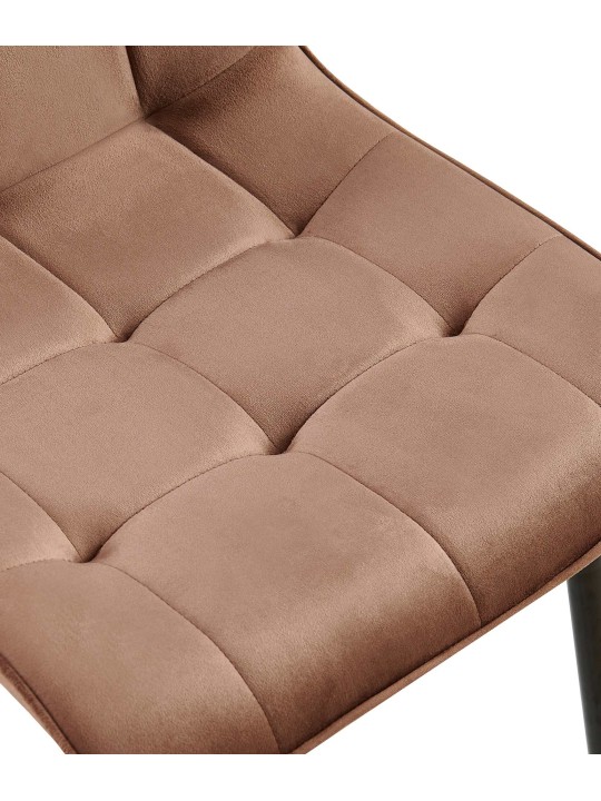 Setti 2 ruokasalin tuolia Gifford velvet, ruskea