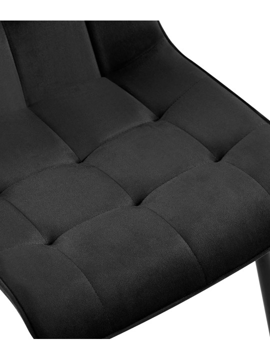 Setti 2 ruokasalin tuolia Gifford velvet, musta