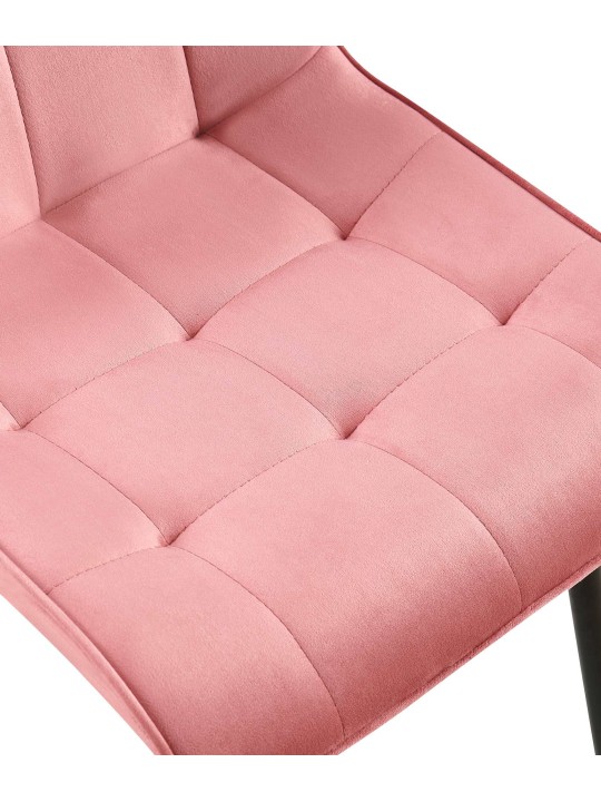 Setti 2 ruokasalin tuolia Gifford velvet, pinkki