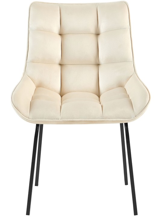 2 tuolin setti Saranda velvet, kermanvärinen